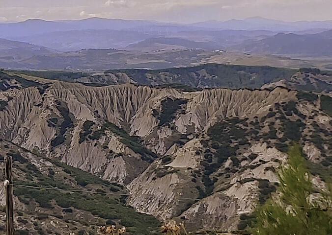 Scorcio sui calanchi dal Belvedere